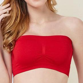 Cotton Tube Bra For Women Red