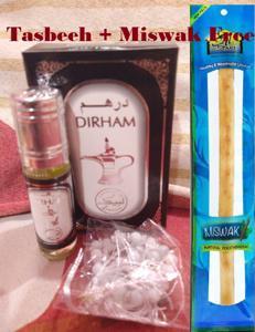 Free Miswak + Attar + Tasbeeh Darham 6ml Approx Labbaik non alcoholic Perfume