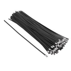 100Pcs/Lot,4.6Mmx300Mm Pvc Plastic Ss304 Stainless Steel Cable