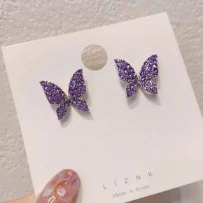 New Trendy Korean Style Rhinestone Crystal Butterfly Stud Earrings for Girls Simple Fashion - Earrings for Girls Simple/ Earring for Women Simple New Collection