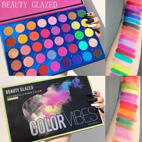Beauty Glazed 2021 NEW Color VIBES Eyeshadow Palette Shadows Palett Glitter Highlighter Shimmer Make Up Pigment Matte Pallete