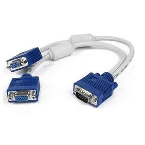 VGA Y Monitor Splitter Cable -White and Blue