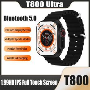 T800 Ultra SmartWatch HD IPS 1.99 Inch Screen Bluetooth Call 5.0 Waterproof Wireless Charger Heart Rate Tracking Sleep Monitor SmartWatch