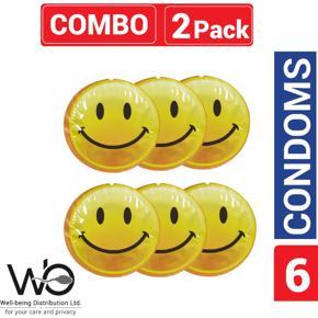 EXS - Smiley Face Condom - Combo Pack - 2 Packs - 3x2=6pcs (Made in UK)