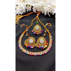 Bahubali Earrings Jhumka Tana Kaner dul Necklaces & Tikli For Women & Girls