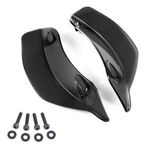 BRADOO Motorcycle Black Upper Batwing Fairing Accents Air Deflector Wind Deflectors for Road Glide FLTRX FLTRXS FLTRUSE 15-Up