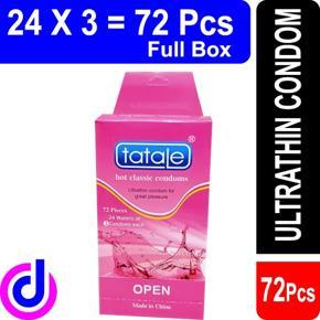 TATALE - RECTANGLE ULTRATHIN CONDOM - 24 X3  =72 PCS ( FULL BOX )