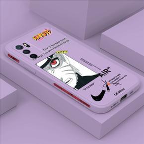 Hontinga for OPPO A16 Case Side Design New Anime Naruto for Boys Back Cover Soft Square Edge Pattern Liquid Silicone Trend Phone Cases