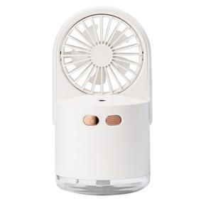 Handheld Fan, Multifunctional Spray Desktop Humidifier with Night Light USB Charging 5-Leaf Fan Design 3 Wind Speeds