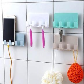 Mobile Phone Holders Phone Charger Wall Mounted 1 Hooks Storage Hanger Rack Bathroom Hanging Holder Mobile charger stand walls