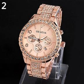 Women's Geneva Luxury Dials Decor Stainless Steel Band Quartz Analog Wrist Watch