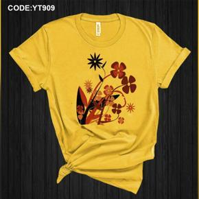 Flower Half Sleeve T-Shirt