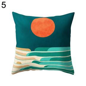 Colorful Sunrise Pillow Case Waist Support Cushion Cover Car Home Sofa Decor