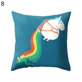 Cartoon Animal Lion Cat Shark Throw Pillow Case Cushion Cover Home Sofa Decor