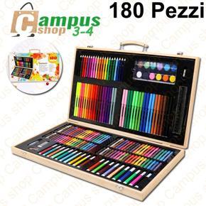 180 PCS watercolor pen painting set kids gift students brush painting set stationery wooden box