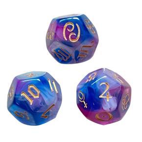 XHHDQES Astrological Dice Constellation Dice 12-Sided Acrylic Astrology Dice for Constellation Divination Tarot Cards Accessory