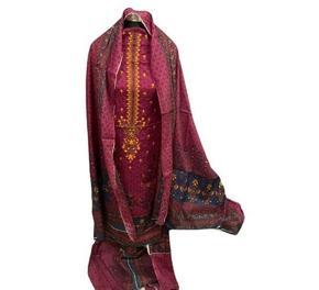 Indian Cotton Unstitched Dress Set - CSS 5O