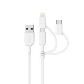 Anker PowerLine II 3-in-1 Cable – White