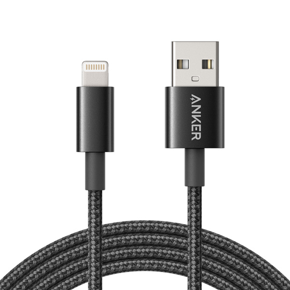 Anker Premium Double-Braided Nylon MFI Lightning Cable 6ft (A8153) – Black