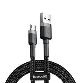 Baseus Cafule Cable USB for Micro 2.4A 1M (CAMKLF-BG1) – Gray & Black