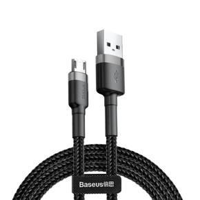Baseus Cafule Cable USB for Micro 1.5A 2M (CAMKLF-CG1) – Gray & Black