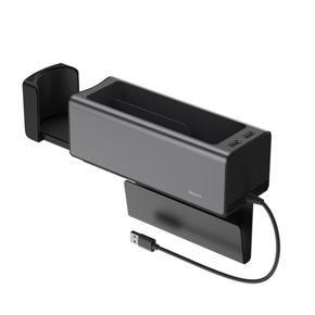 Baseus Deluxe Metal Armrest Console Organizer with Dual USB Power Supply