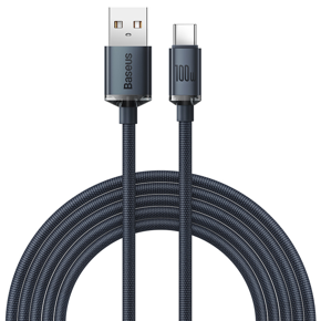 Baseus USB to Type-C Crystal Shine Series Fast Charging Data Cable100W 2m Black (CAJY000501)