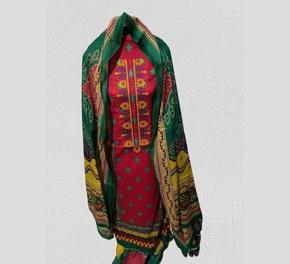 Indian Cotton Unstitched Dress Set - CSS 5D