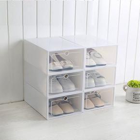Drop Front Shoe Box,Clear Plastic Shoe Boxes Stackable Floding DIY Shoe Drawers Storage Use for Shoe, Clothing, Sundries(4 Colors)