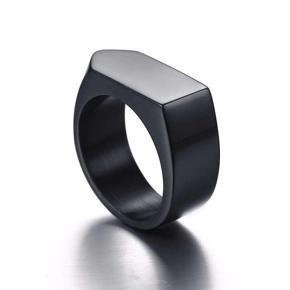 Black Alloy Finger Ring For Men