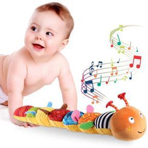 VATENIC baby toy music caterpillar multicolor baby toy fold rattle soft tape ruler design, bells and rattles educational toddler plush toys, suitable for newborns, boys, girls and babies over 3 months