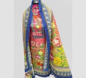 Indian Cotton Unstitched Dress Set - CSS 5I