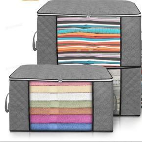 Storage Bags for Clothes Organizer, Blanket Storage Bag for Clothing Comforter, 3PCS Large Capacity Closet Organizers and Storage Bags with Reinforced Handle, Clear Window and Sturdy Zippers