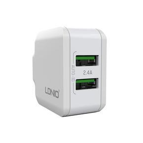 LDNIO A2201 2 Ports USB With Micro USB Cable – White