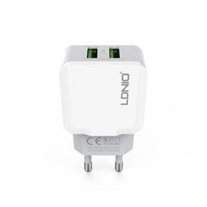 LDNIO A2202 Dual USB Ports Travel Charger with Lightning Cable