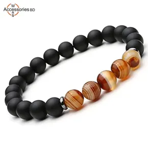 Lava Stone Aromatherapy Beaded Bracelet -1pc