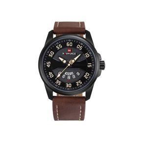 Naviforce NF9124BYDBN PU Leather Analog Watch