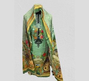 Indian Cotton Unstitched Dress Set - CSS 5C