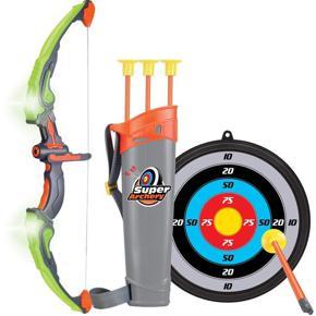 Click N' Play Light Up Bow and Arrow Set Outdoor Sport Archery Hunting Play with 3 Suction Cups Arrows Target and Quiver for Kids