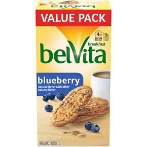 Belvita Blueberry Breakfast Biscuits, Value Pack, 12 Packs (4 Biscuits Per Pack)