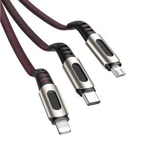 ROCK M8 Zinc Alloy 3 In 1 Charging Cable