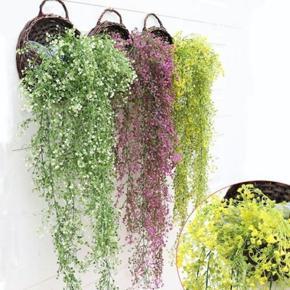 Artificial Fake Plastic Silk Eucalyptus Basket Plant Flowers Home Party Decor