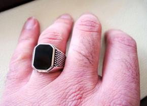 Black & Silver Finger Ring for Men