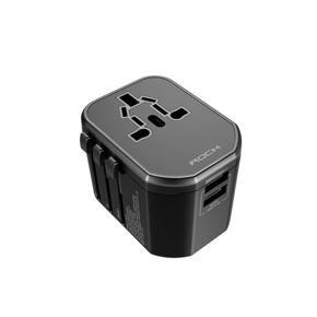 Rock T20 Multifunctional Plug USB Travel Charger – Black
