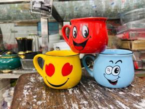 Emoji Mugs Coffee/Tea/Milk Yellow Colours Cup Gift 1Pcs - Coffee Mug