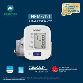 Japanese Technology OMRON (HEM-7121) Upper Arm Automatic Blood Pressure Machine Standard Accurate reading guranteed | 5 Year Brand Warranty by Omron/Honestime