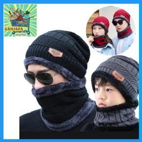 2022 Winter Beanie Hats Scarf Set Warm Knit Hat Skull Cap Neck Warmer with Thick Fleece Lined Winter Hat and Scarf for Men Women