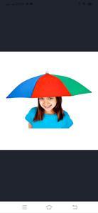 Head Umbrella Hat for Kids and Adults, Hands Free Umbrella Clear for Rain Sunny Golf