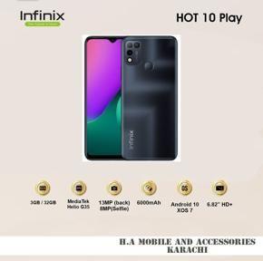 Infinix Hot 10 Play 3GB_Ram 32GB_Rom 6000_Mah Big Battery 1 Year Official Warranty