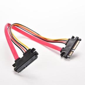 12 Inch Male to Female 7+15 Pin SATA Data HDD Power Combo Extend Extension Cable